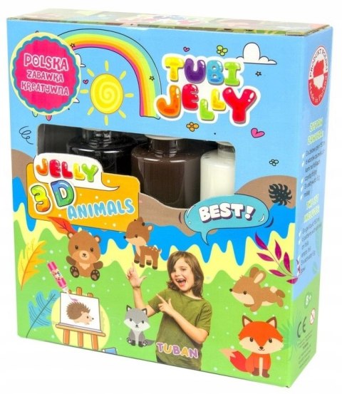 Zestaw Tubi Jelly 3 Kolory Zwierzątka Tuban Masa