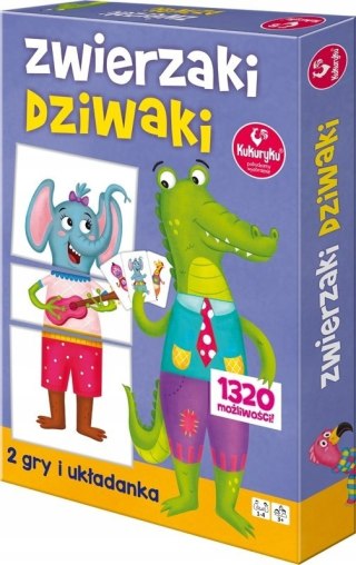 Zwierzaki Dziwaki Układanka Przekładanka Kukuryku