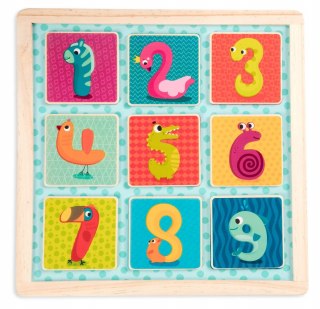 Drewniana układanka magnetyczna cyferki-zwierzątka B.Toys