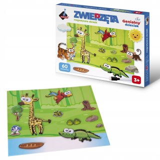 Genialny dzieciak Puzzle Magnetyczne Zwierzęta