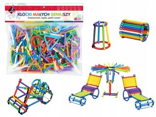 Klocki Małych Geniuszy Patyki 173 elementów