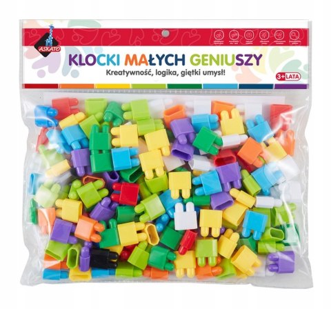 Klocki małych geniuszy Cegiełki 160 elementów 3+