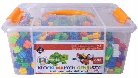 Klocki małych geniuszy walizka 685 elementów Askato