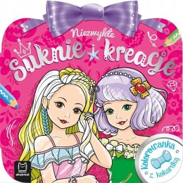 Kolorowanka z kokardką Niezwykłe suknie i kreacje Aksjomat