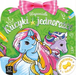 Kolorowanka z kokardką kucyki i jednorożce Aksjomat