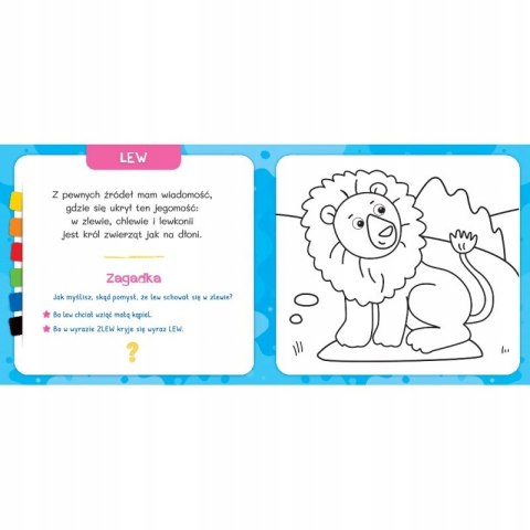 Koloruję i poznaję. W zoo. Kredka segmentowa Aksjomat