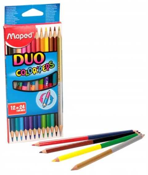 Kredki dwustronne Maped Colorpeps 24 kolory 829600
