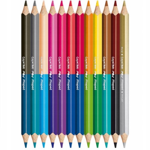 Kredki dwustronne Maped Colorpeps 24 kolory 829600