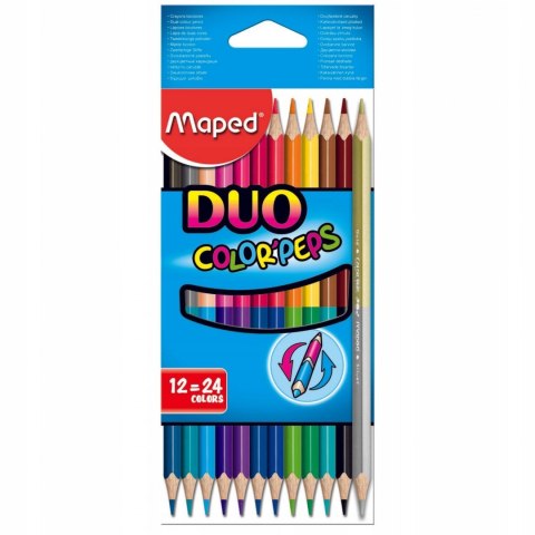 Kredki dwustronne Maped Colorpeps 24 kolory 829600