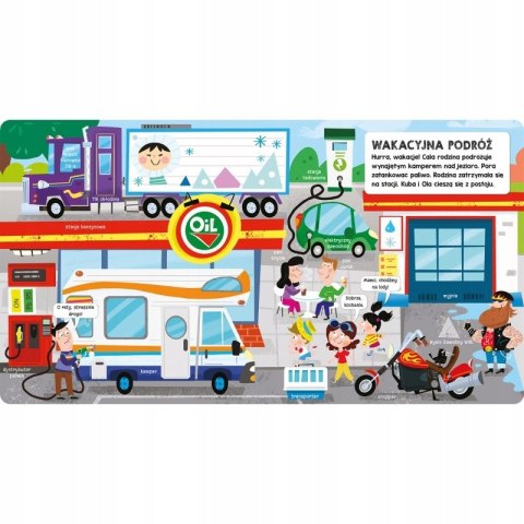 Książeczka z okienkami Pojazdy Auta Okienka Aksjomat