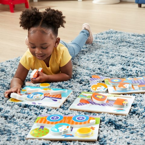 Moje Pierwsze Drewniane Puzzle Pojazdy Melissa 4w1