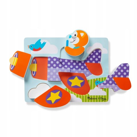 Moje Pierwsze Drewniane Puzzle Pojazdy Melissa 4w1