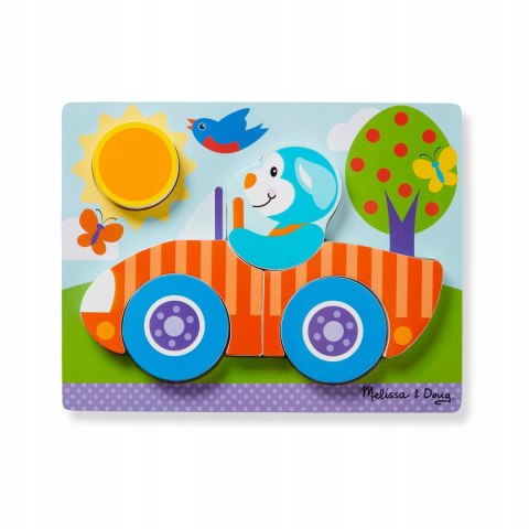 Moje Pierwsze Drewniane Puzzle Pojazdy Melissa 4w1