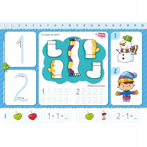 Poznaję i piszę cyferki Książka przedszkolaka Aksjomat