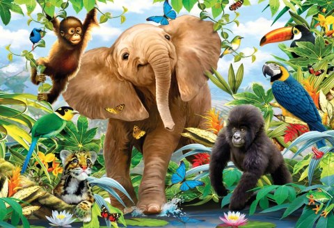 Puzzle Podłogowe Dżungla ZOO 24 ele. 053476 Ravensburger