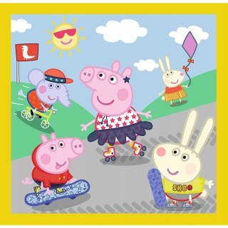 Puzzle Wesoły Dzień Peppy 3w1 34849 Trefl