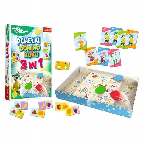 Trefliki 3w1 Domino Pchełki Kuku Trefl Gry