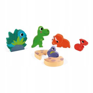 Układanka Drewniana 3D Dinozaury Janod