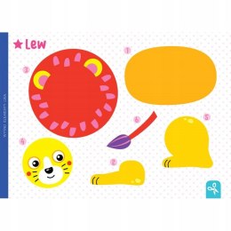 Wycinam naklejam Małe Zoo Wycinanki edukacyjne Aksjomat