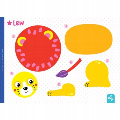 Wycinam naklejam Małe Zoo Wycinanki edukacyjne Aksjomat