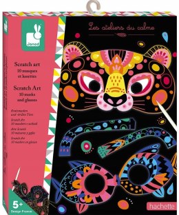 Zdrapywanki Maski i okulary Zwierzęta 5+, Janod