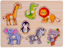 Drewniana Układanka Zwierzaki na Safari Uchwyty