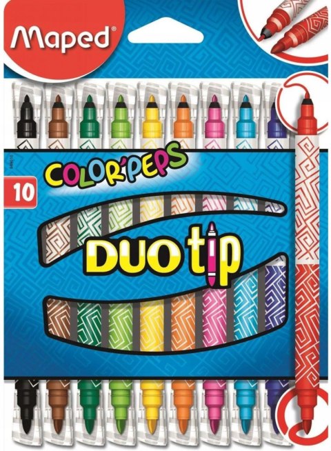 Flamastry Colorpeps Duo dwustronne 10 szt Maped