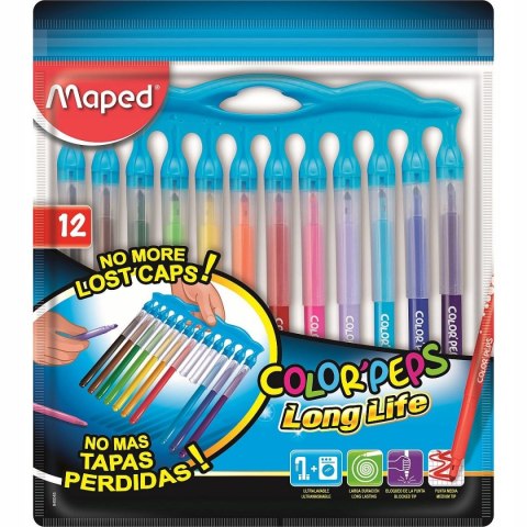 Flamastry Colorpeps Long Life 12 szt Maped Pisaki