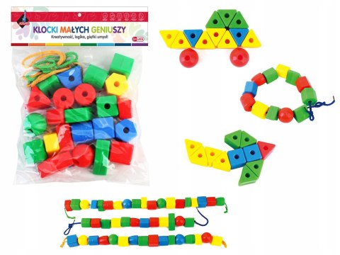 Klocki Małych Geniuszy Małe Korale 40 elementów