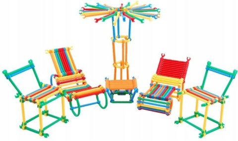 Klocki Małych Geniuszy Patyki 360 Elementów Słomki