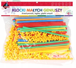 Klocki Małych Geniuszy Słomki 200 elementów Rurki