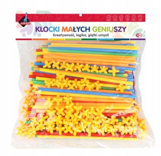 Klocki Małych Geniuszy Słomki 300 elementów Rurki