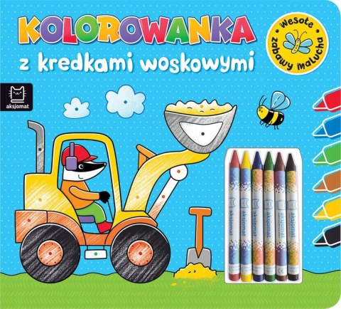 Kolorowanka z kredkami woskowymi Wesołe zabawy Aksjomat