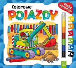 Kolorowe pojazdy Kredka segmentowa Kolorowanka Aksjomat