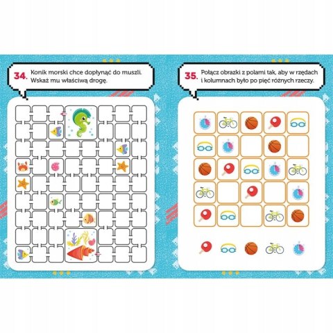 Łamigłówki bystrzaka 6+ Książeczka z tygryskiem Aksjomat