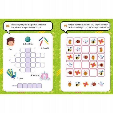 Łamigłówki bystrzaka 6+ Książeczka ze słonikiem Aksjomat