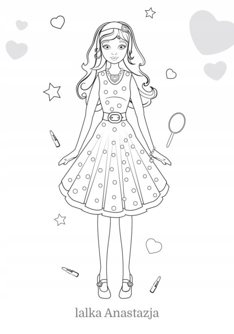 Maluszkowe malowanie Lalki Kolorowanka Malowanka
