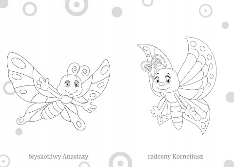 Maluszkowe malowanie Motyle Kolorowanka Malowanka