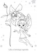 Maluszkowe malowanie Ogród wróżek Kolorowanka