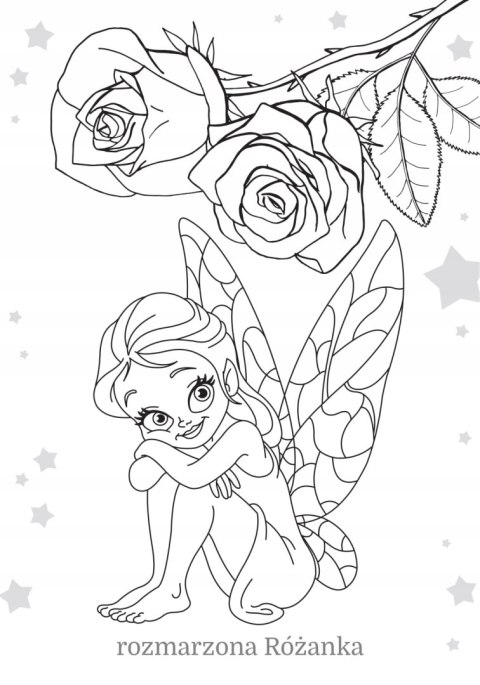 Maluszkowe malowanie Ogród wróżek Kolorowanka