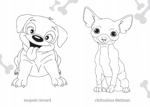 Maluszkowe malowanie Pieski Kolorowanka Malowanka