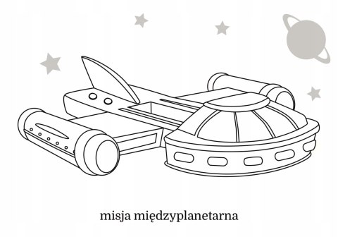 Maluszkowe malowanie Pojazdy kosmiczne Kolorowanka