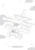 Maluszkowe malowanie Samoloty Kolorowanka Malowank