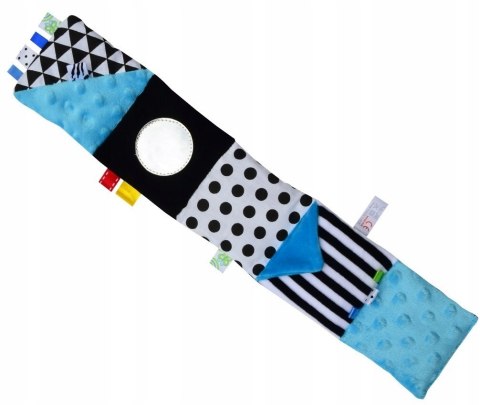 Materiałowa Książeczka Konstrastowa Niebieska Moms