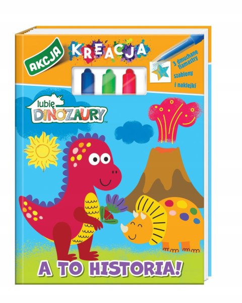 Moje Dinozaury Akcja Kreacja Flamastry dmuchane
