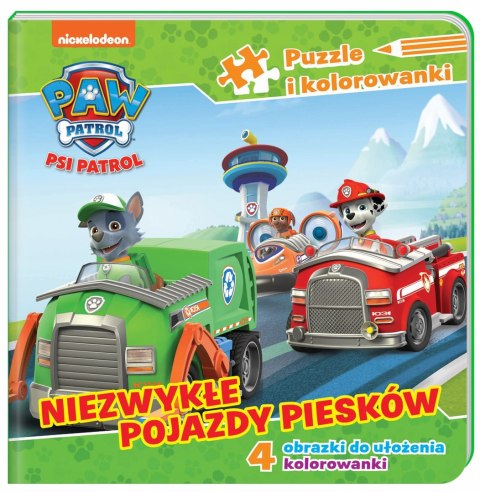 Psi Patrol Puzzle i kolorowanki Niezwykłe pojazdy