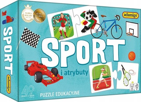 Puzzle Edukacyjne Sport i atrybuty Adamigo