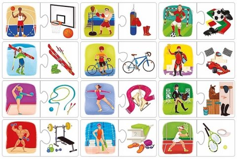Puzzle Edukacyjne Sport i atrybuty Adamigo