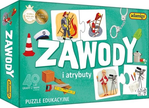 Puzzle Edukacyjne Zawody i atrybuty Adamigo