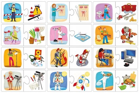 Puzzle Edukacyjne Zawody i atrybuty Adamigo